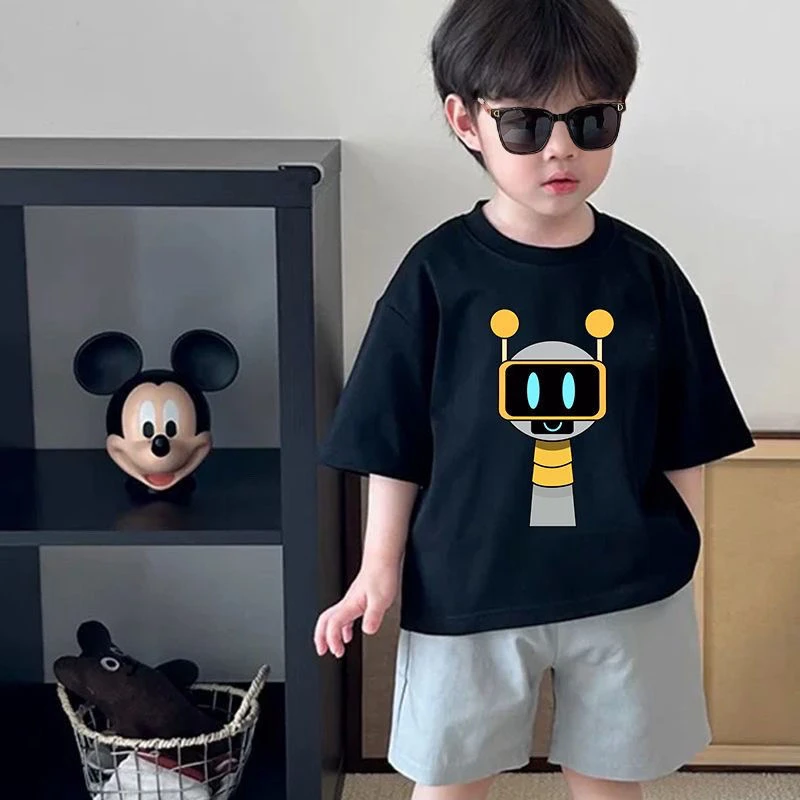 新款节奏盒子纯棉儿童短袖潮流t恤夏季纯棉中大童男女童上衣酷帅