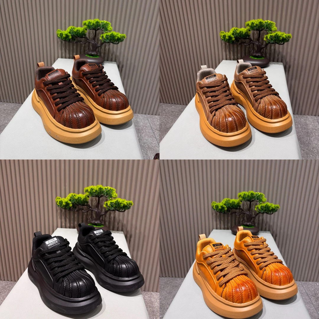 【皮鞋码】新款皮面个性单鞋洋气软底轻便休闲纯色男款潮鞋