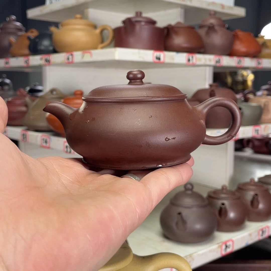 紫砂茶壶九**外紫泥半手工160毫升