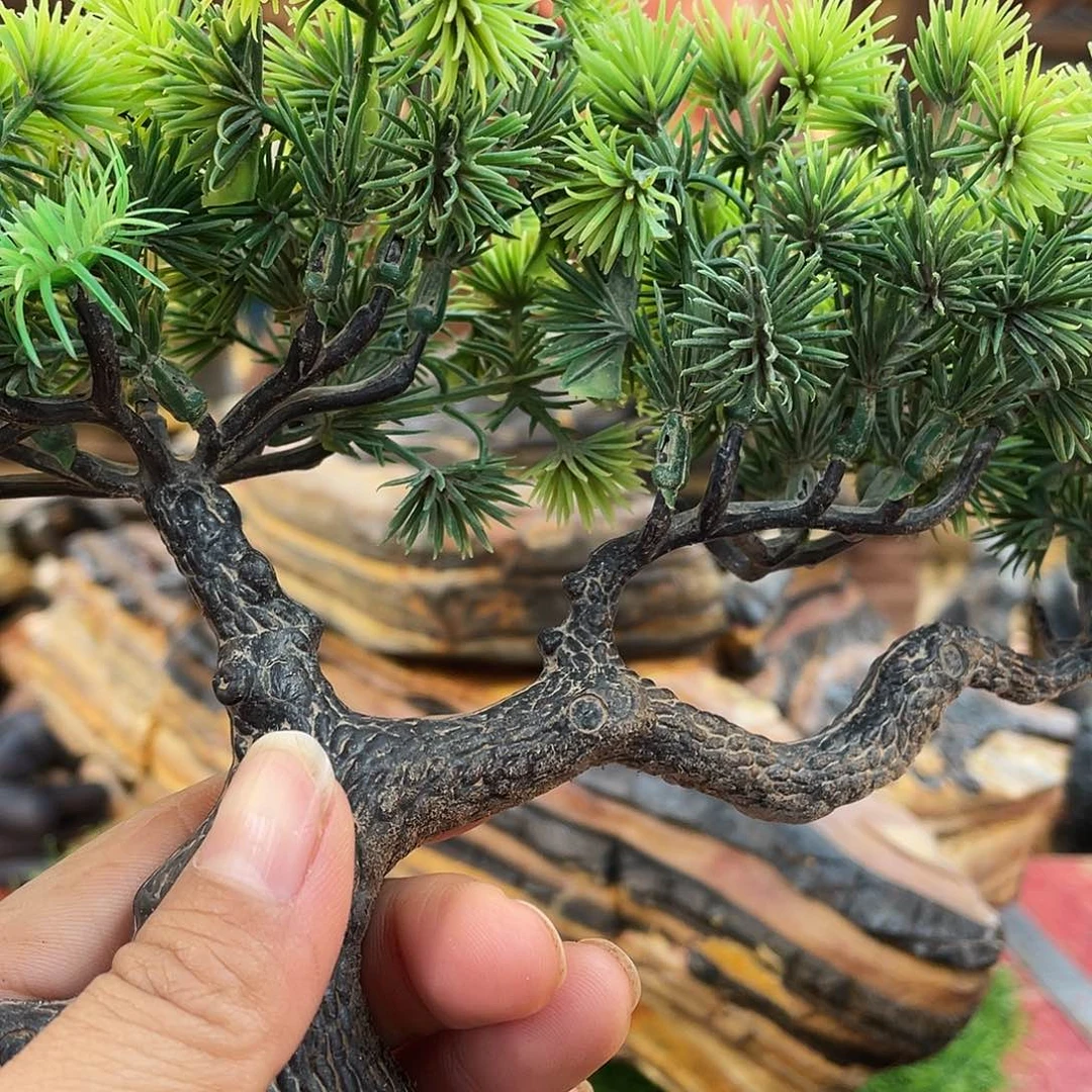 红陶吴*灵壁石花盆