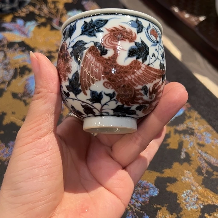 元青拙手仿元青花釉里红