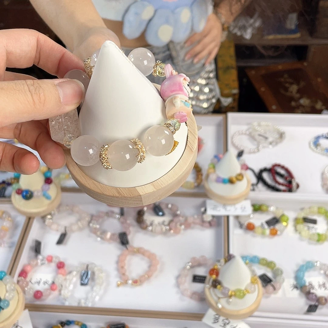 水晶手链银S925镀金镶嵌