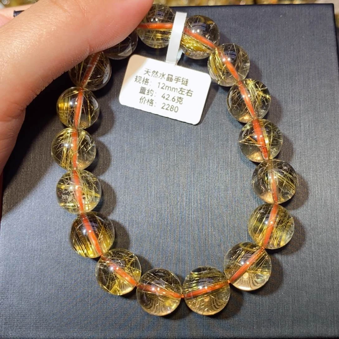 水晶手链未镶嵌田**。手链12mm