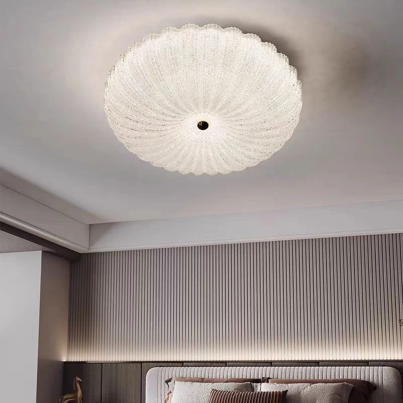 新款南瓜吸顶灯简约现代温馨水晶砂房间主卧过道led创意亚克力