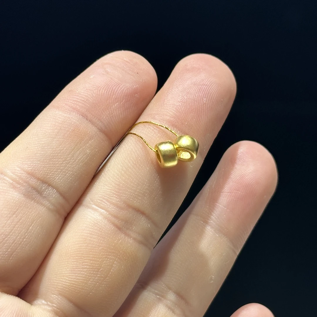 足金999 卡6 金环通孔 1.225