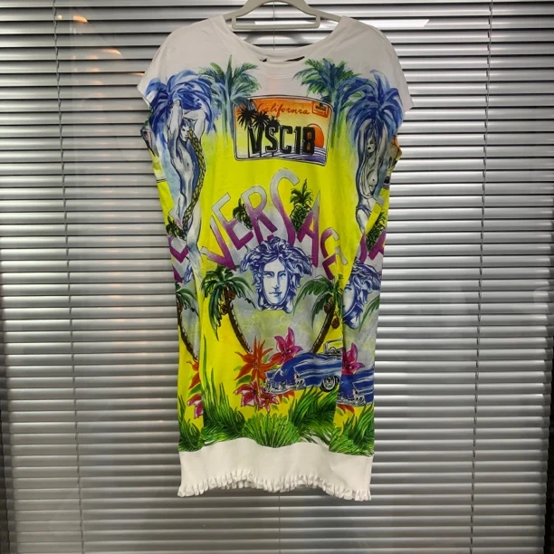99新 VERSACE/范思哲 范思哲印花T恤裙/38码/D01297