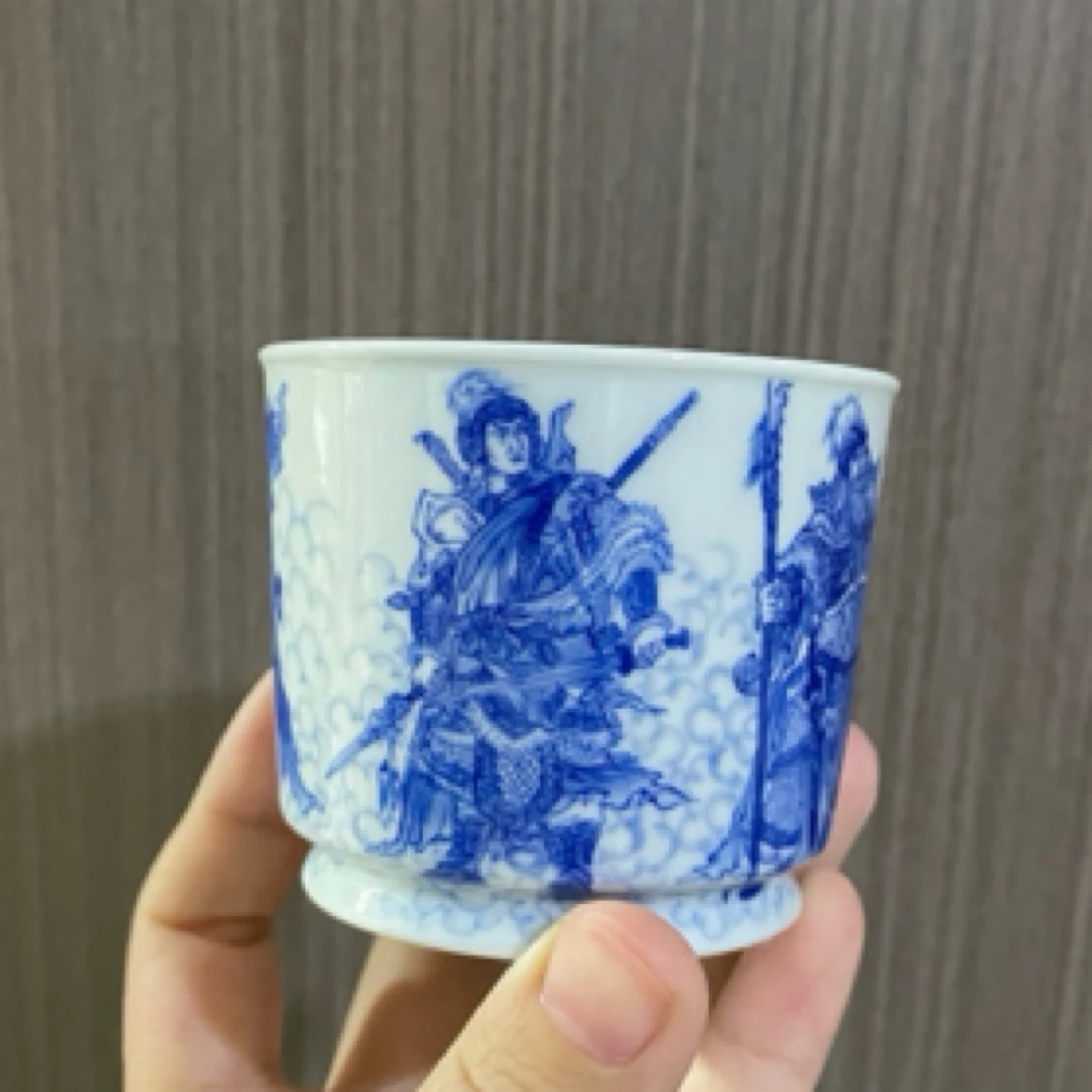 阅贤斋气窑五虎上将融天杯微瑕