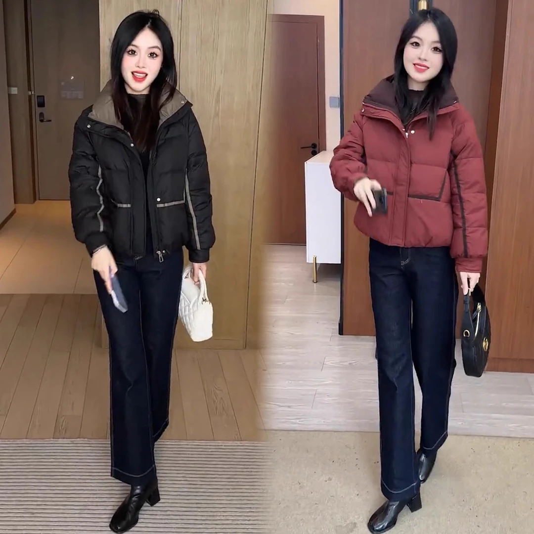 时尚棉服女2025冬款新款时髦洋气宽松显瘦小个子短款加厚棉服