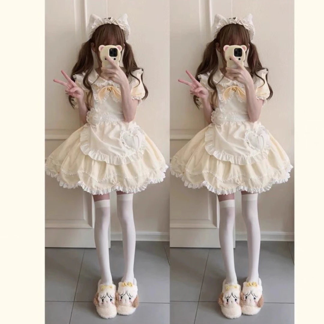 【小困喵】实体店现货秒发 原创可爱Lolita小女仆连衣裙