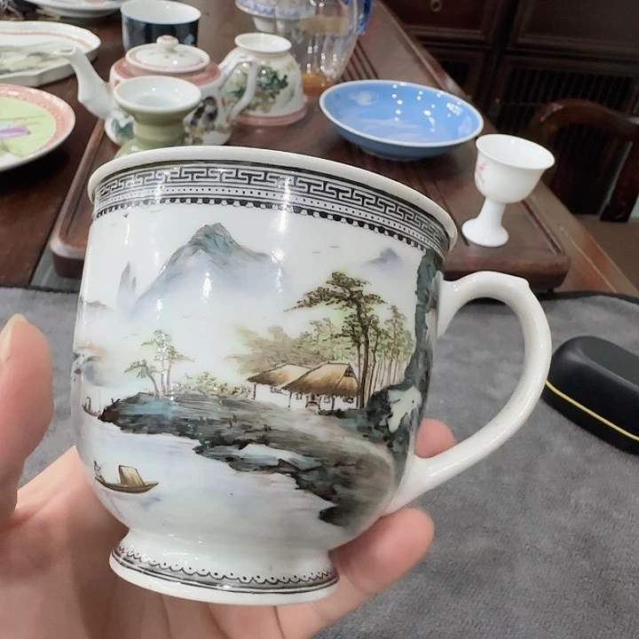 一***鱼瓷片景德镇陶瓷艺术品