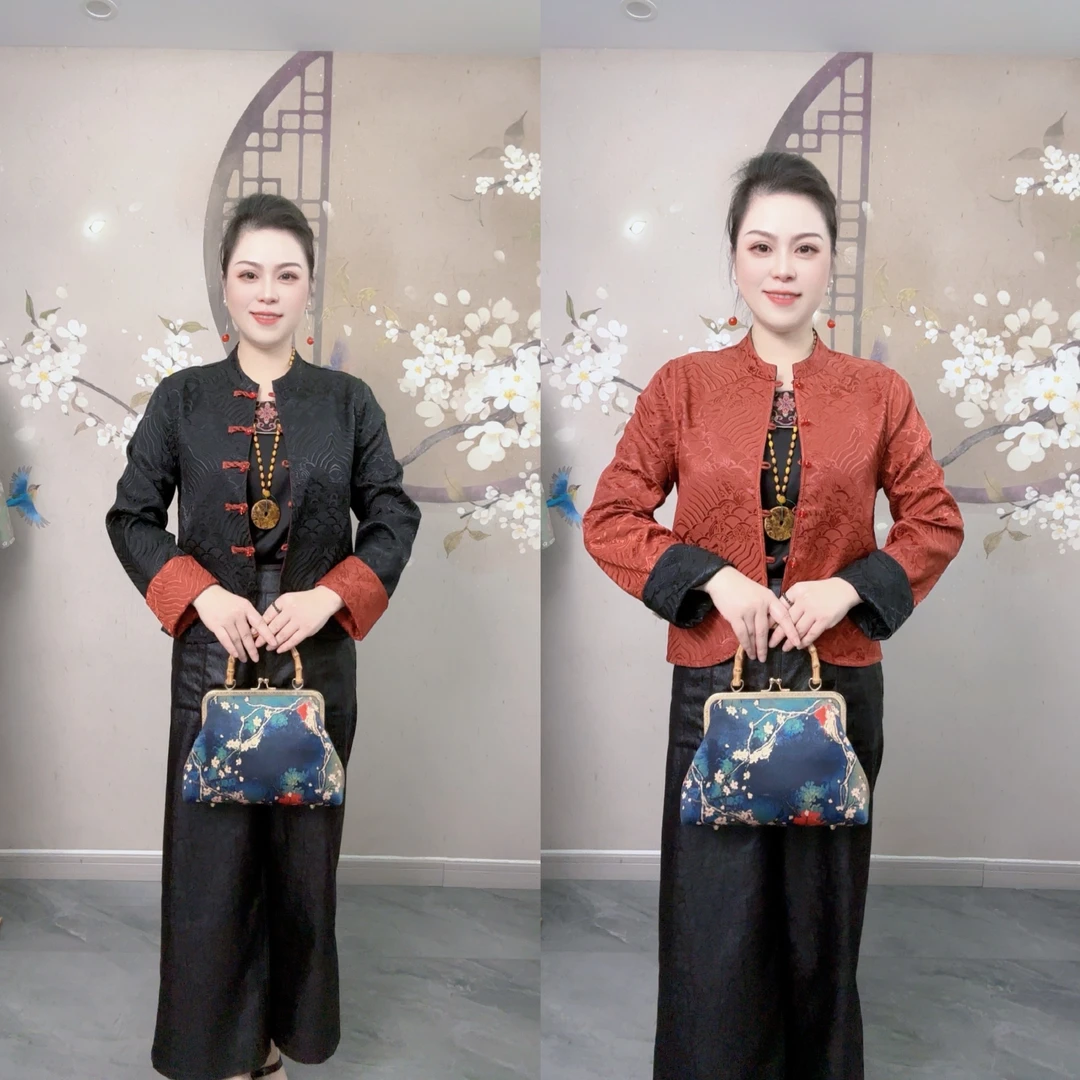 2025新中式国风 正反两面穿 休闲时尚气质女装上衣