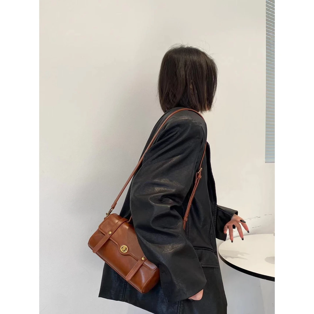 9666棕色【点点精选】新款时尚轻奢百搭气质女包