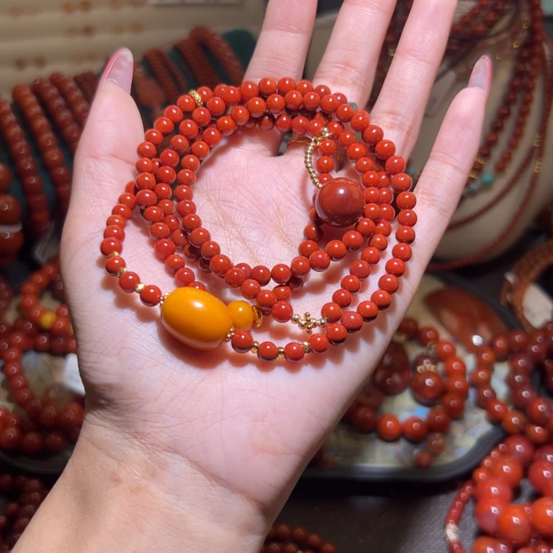 南红玛瑙未镶嵌手链5mm