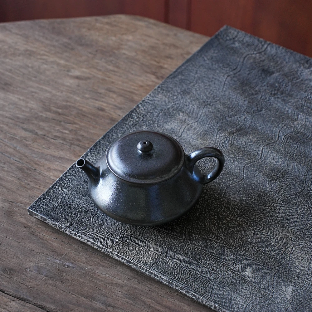 松泉茶器x尧日辰光丨《仕瓢》柴烧   紫砂壶