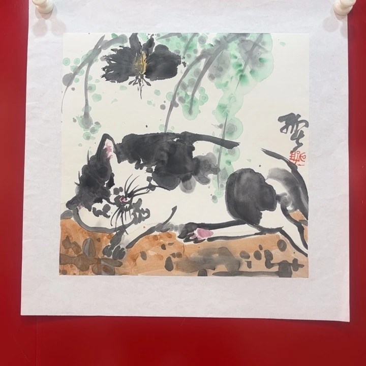 国画春睡图蘅园作品