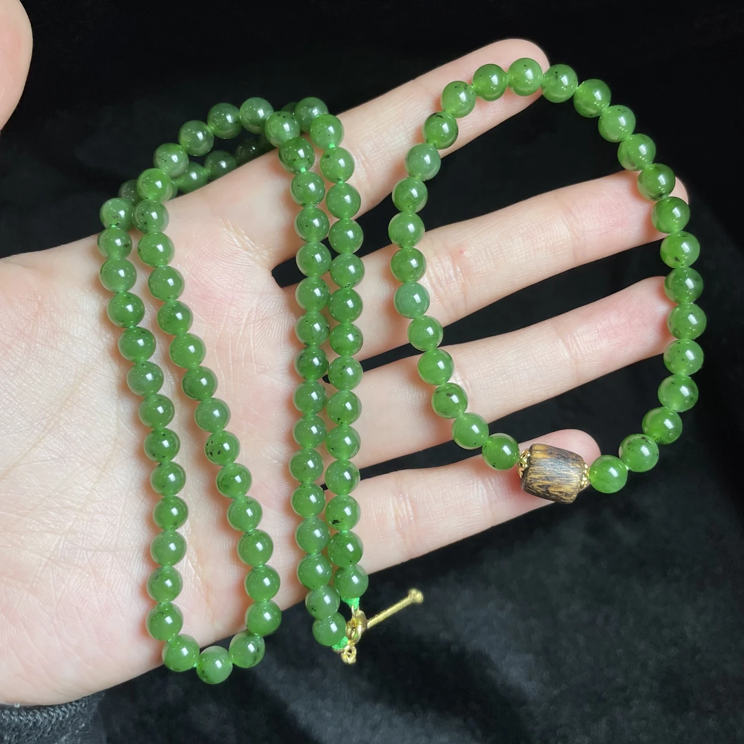 L【玉氏珠宝】925银和田玉碧玉套装 赠戒指