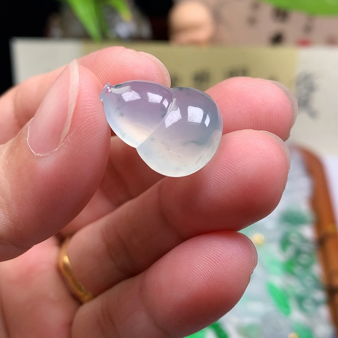 翡翠散珠缅甸天然A货翡翠冰种葫芦