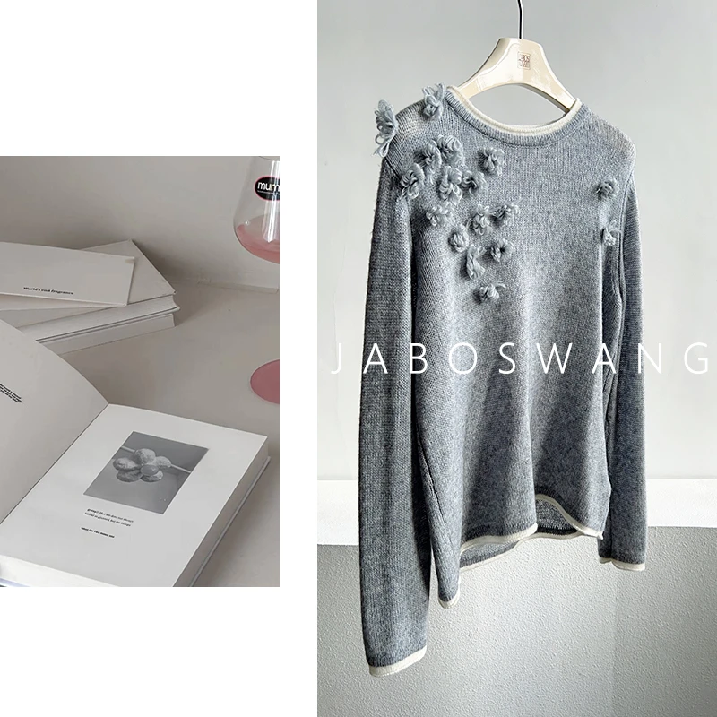 S1550霜花毛衣2025新款春秋季女款毛衣