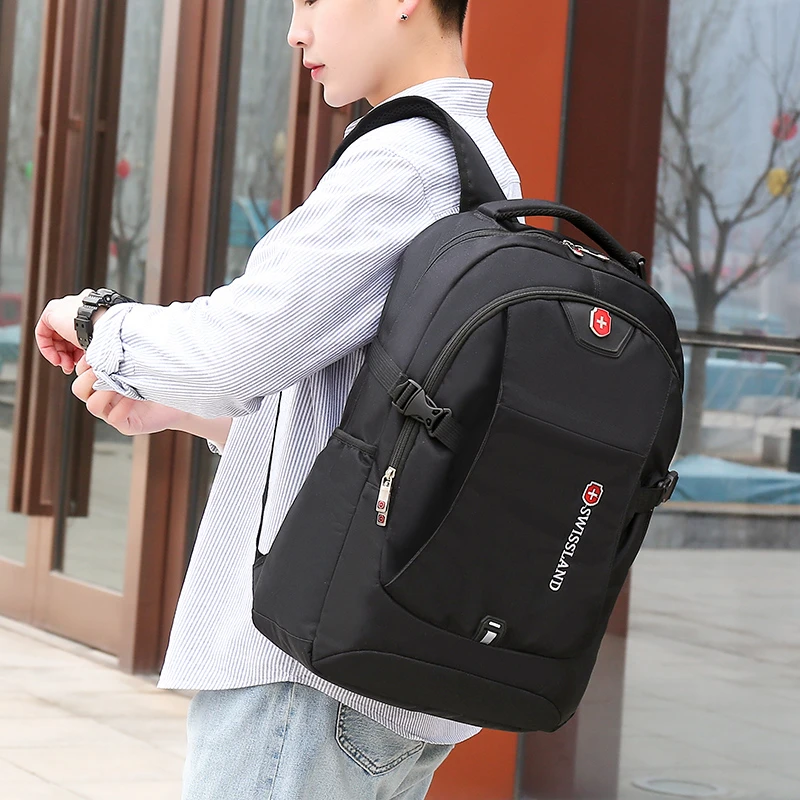 【现货】USB双肩包初中背包通用旅行减负腰部支撑男士双肩背包