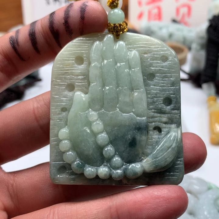 翡翠未镶嵌颈饰保真天然a货翡翠