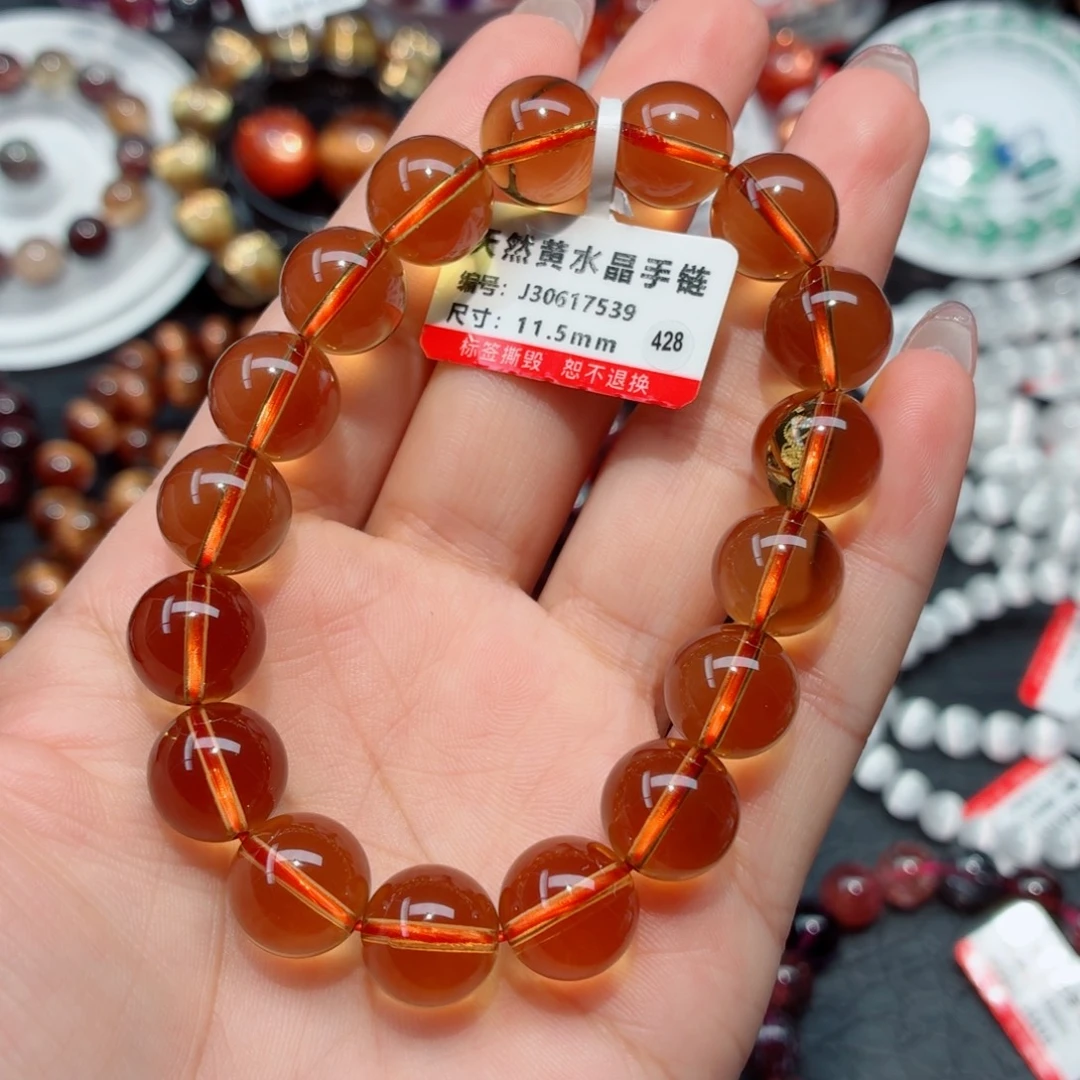 不***W手链水晶未镶嵌金红料黄水晶