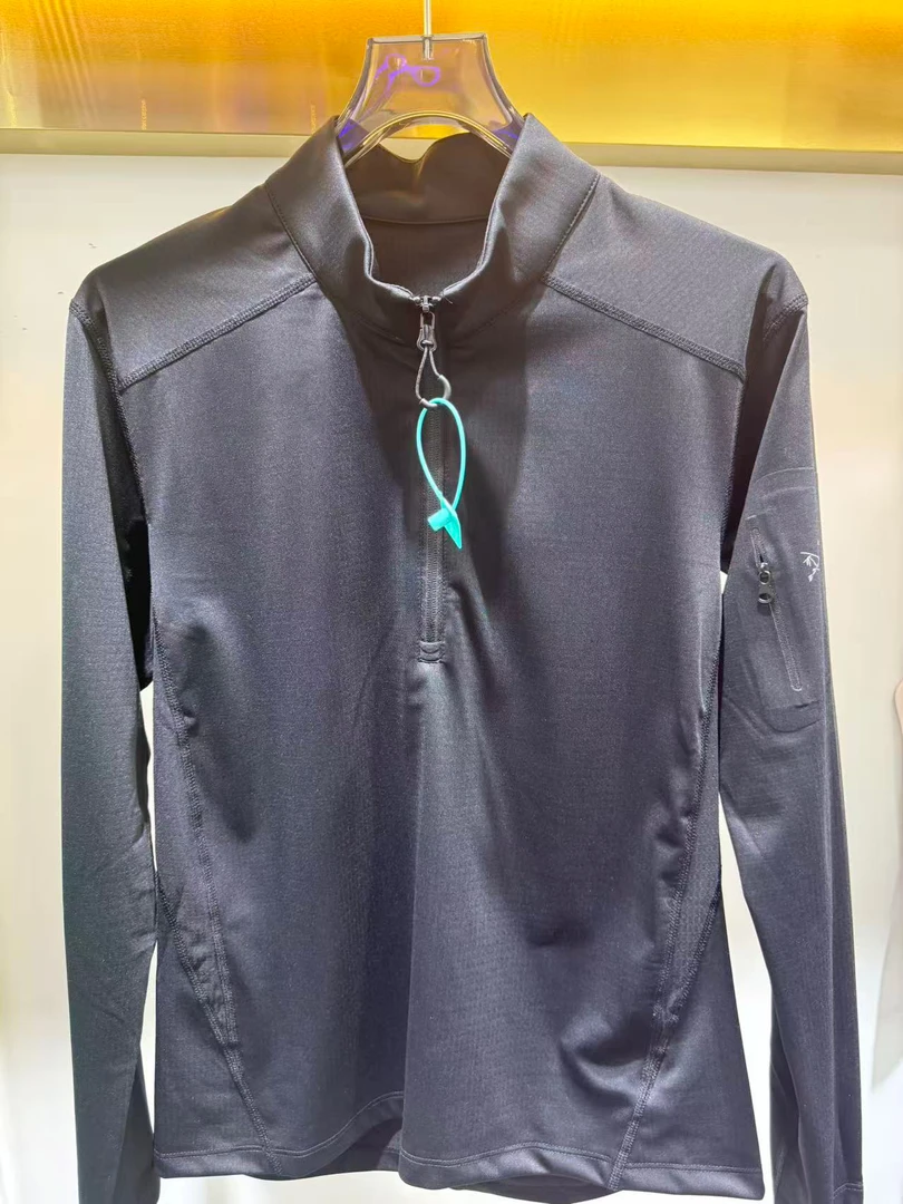 户外高端半拉链设计秋季男装亲肤舒适透气长袖T恤