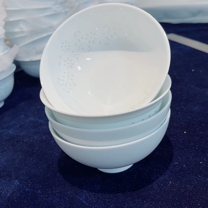 搪瓷景德镇陶瓷微瑕5寸4个白色