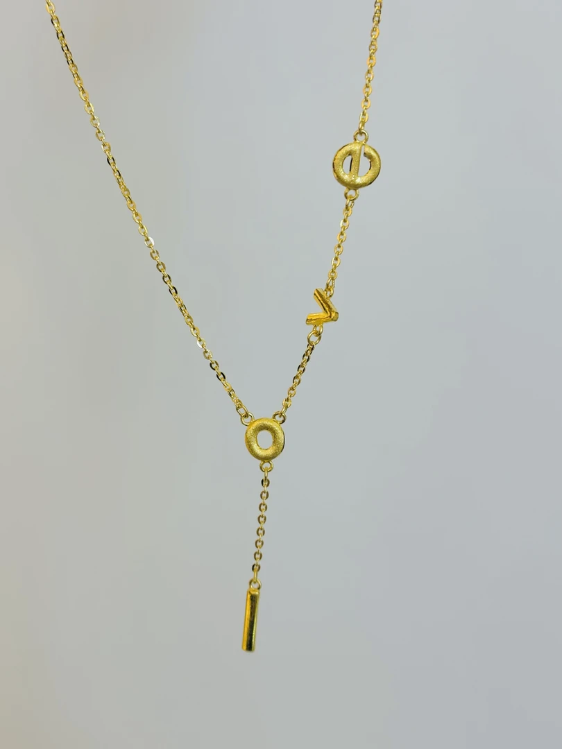 SUNFEEL/赛菲尔[一店]足金999实心LOVE黄金项链礼物推荐