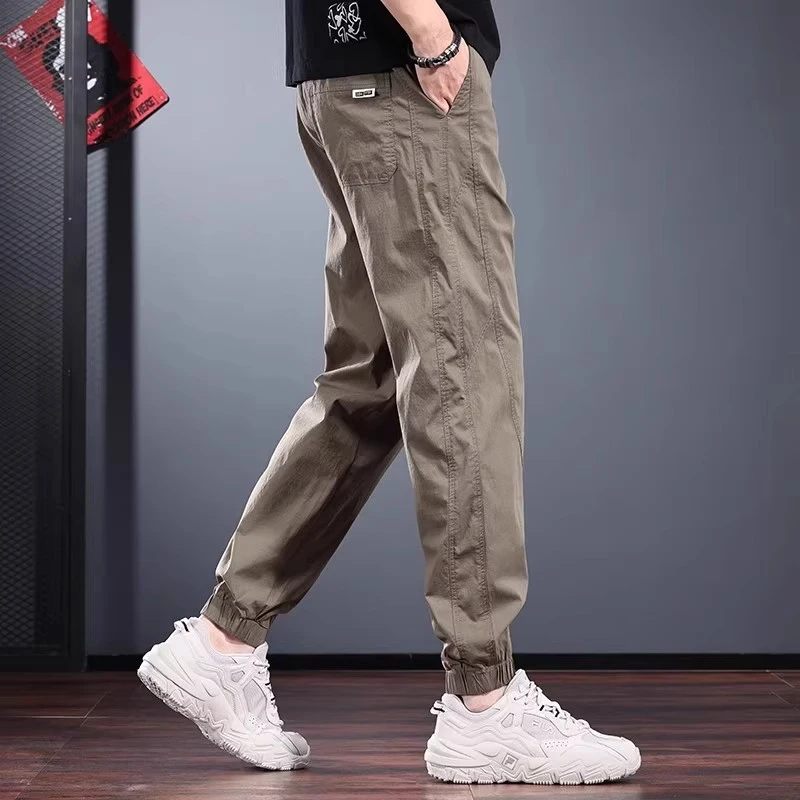 ZaSaFran~潮牌束脚休闲裤男轻薄哈伦裤透气百搭宽松显瘦运动裤