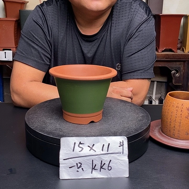 紫砂花盆货号一只KK6