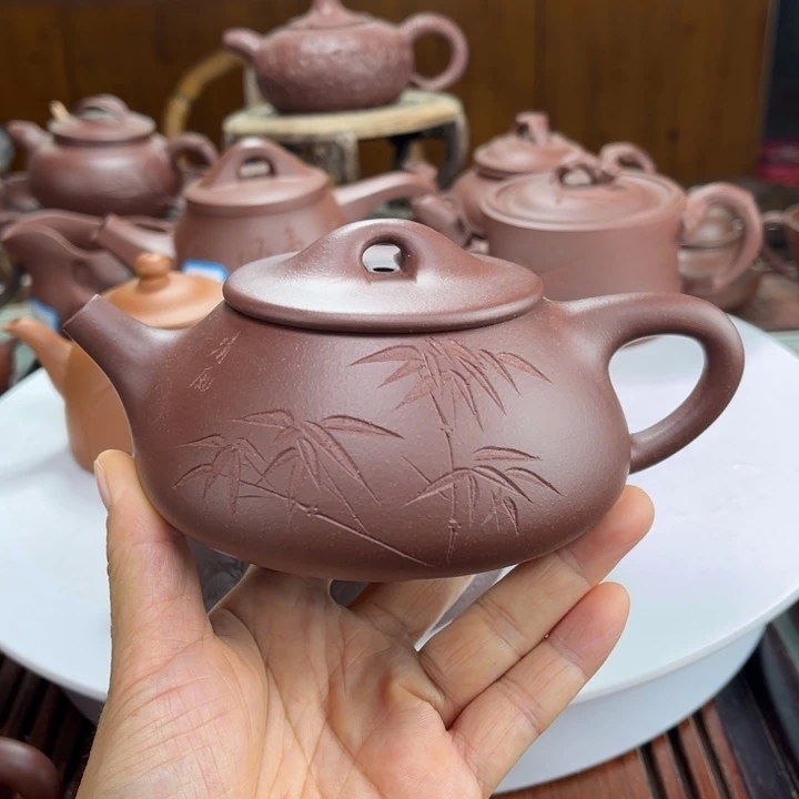 茶壶紫砂紫砂花茶