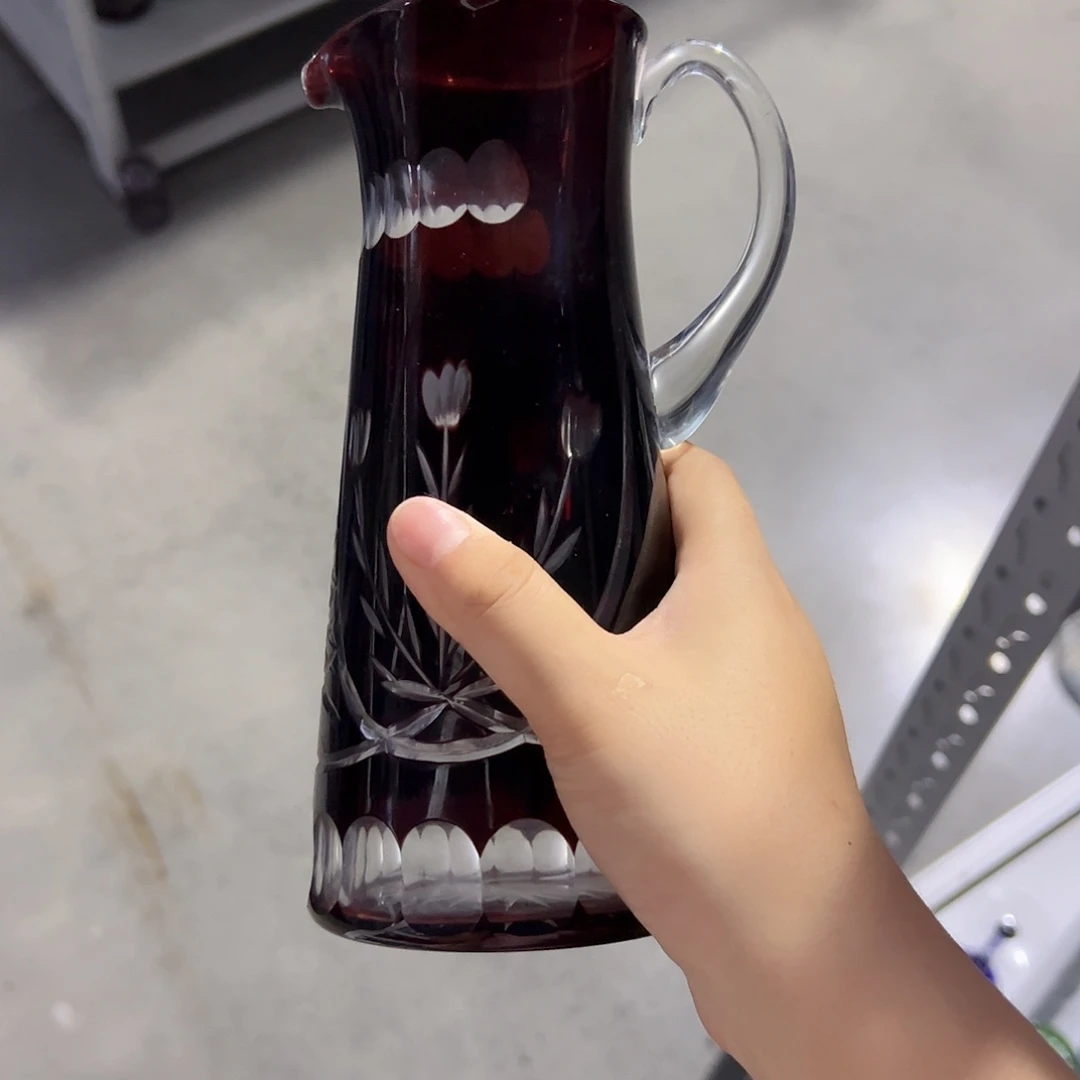 水晶玻璃高脚款微瑕一个