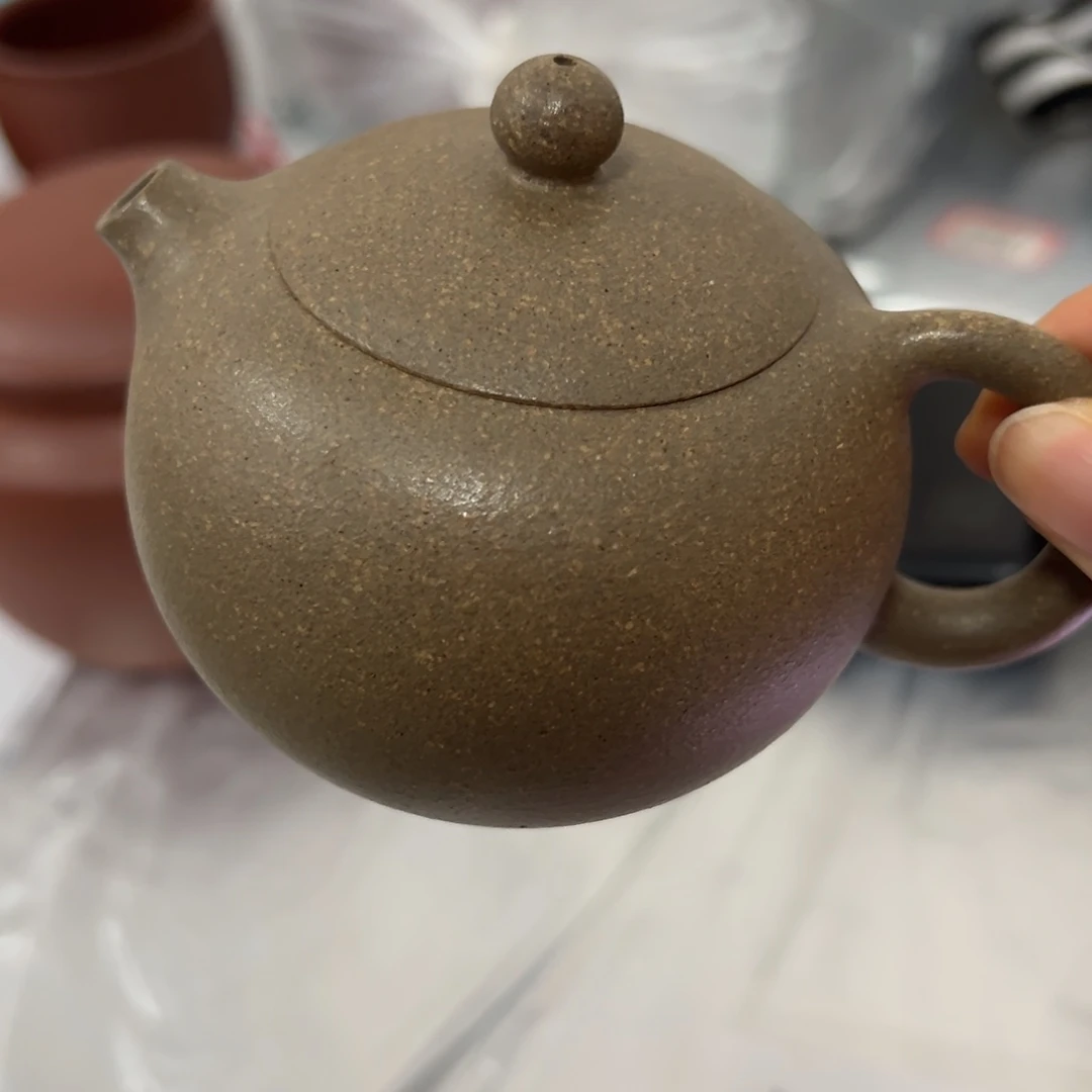 紫砂茶壶黄龙山原矿青降坡180