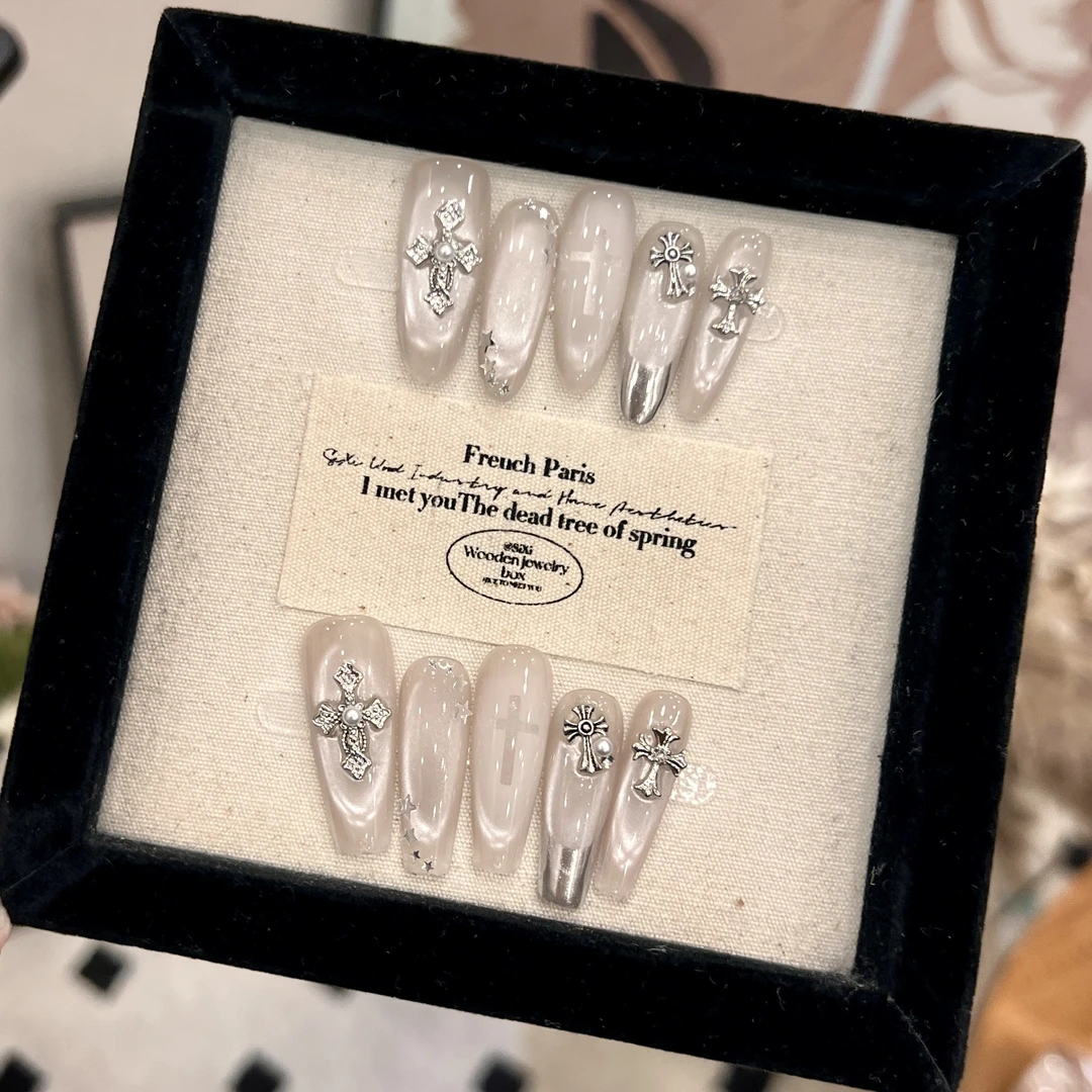 十字星辰-Naier 奈儿轻奢高定美甲10片装