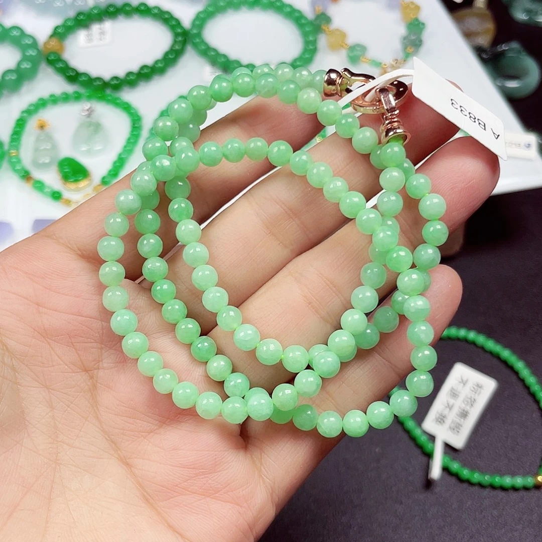 翡翠未镶嵌手链天然缅甸翡翠A货卡