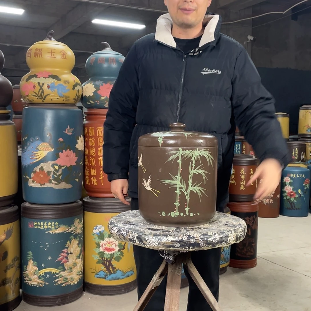 宜兴原矿紫砂茶叶罐