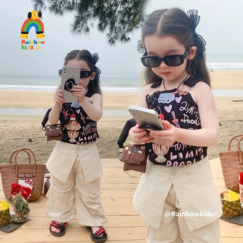 【彩虹家】2025夏款沙滩风休闲百搭套装-88160