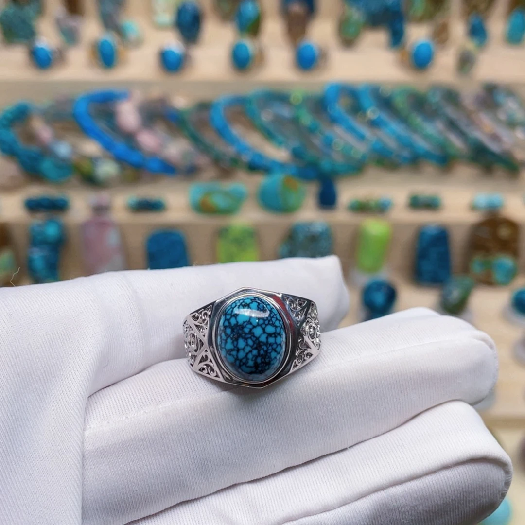 绿松石银S925镶嵌珠宝奇石