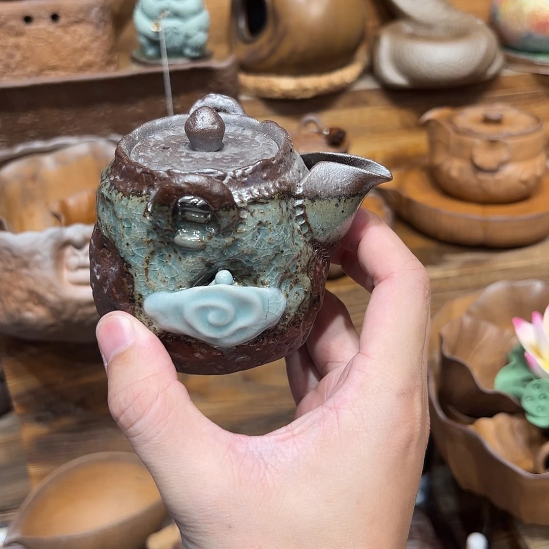 复古风格老陶泥系列茶盘茶具摆件