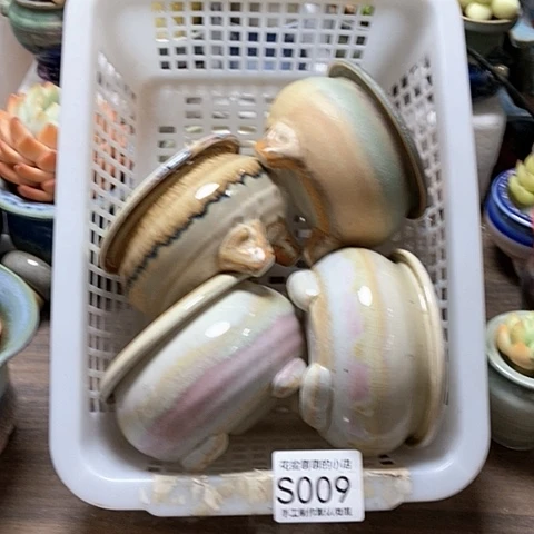 紫砂花盆009微瑕品口径7厘米左右