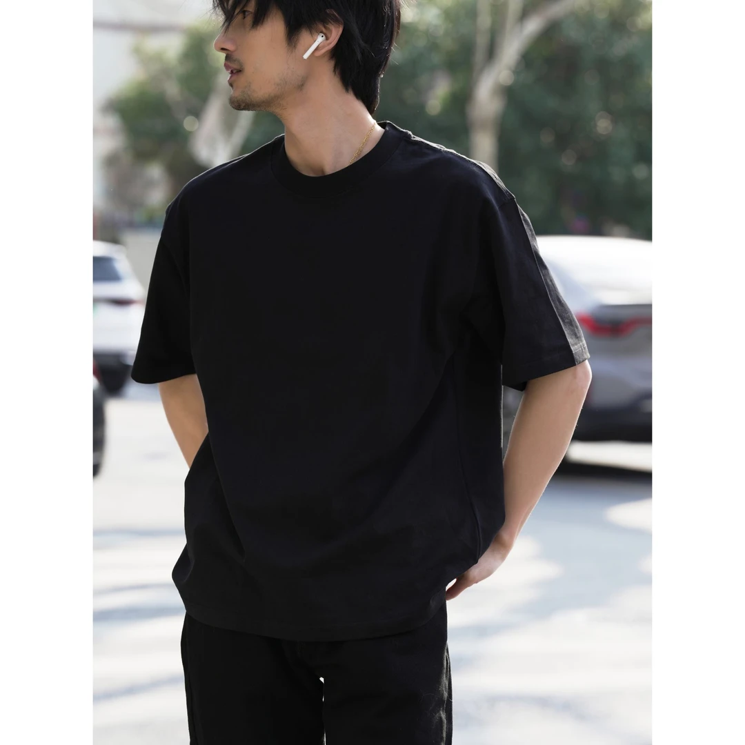 Tobefly“凉感防晒T”280g速干透气纯色T恤小圆领口男士夏季短袖280