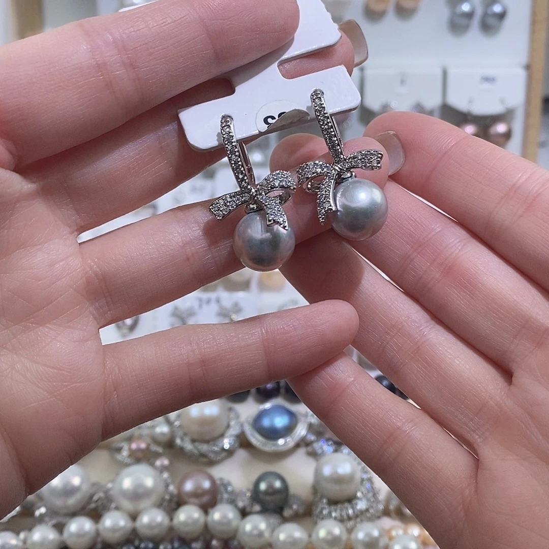 淡水珍珠未镶嵌耳饰w11.5