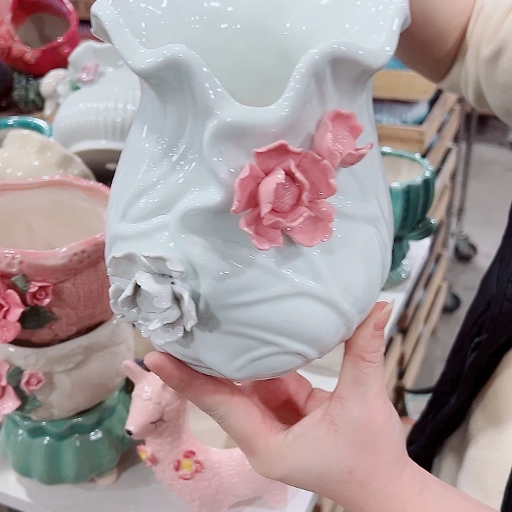 有孔，凑单福利满10元发货陶瓷多肉花盆！