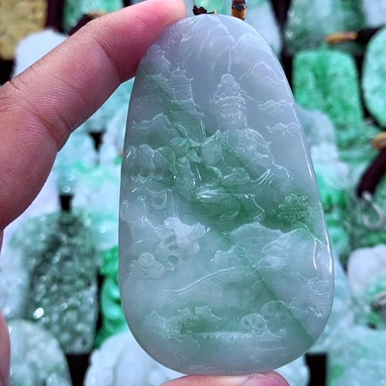 翡翠未镶嵌吊坠(不含链)