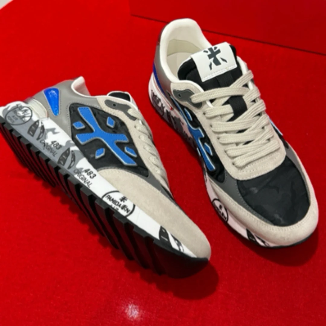 新品欧货高档斯丹sidan 品牌男鞋2025新款百搭潮牌米字鞋透气休闲