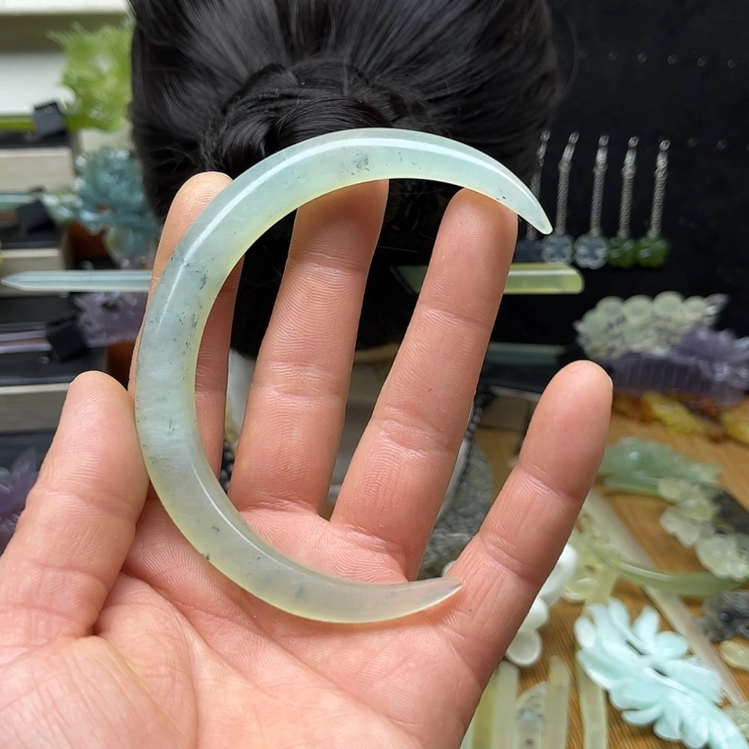 非金属天然岫玉发簪