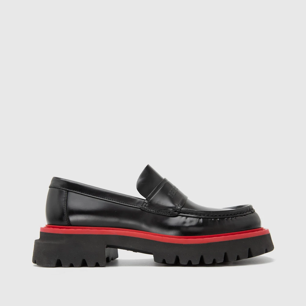 FERRAGAMO菲拉格慕新品牛皮拼色厚底男士皮鞋休闲乐福鞋766575