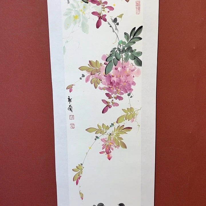 国画听兰老师花鸟