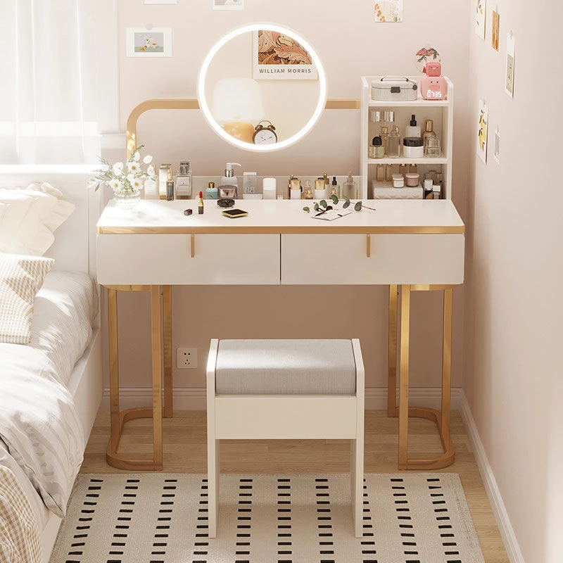 蜗家轻奢梳妆台高级感现代简约卧室小型化妆桌子网红ins风化妆台