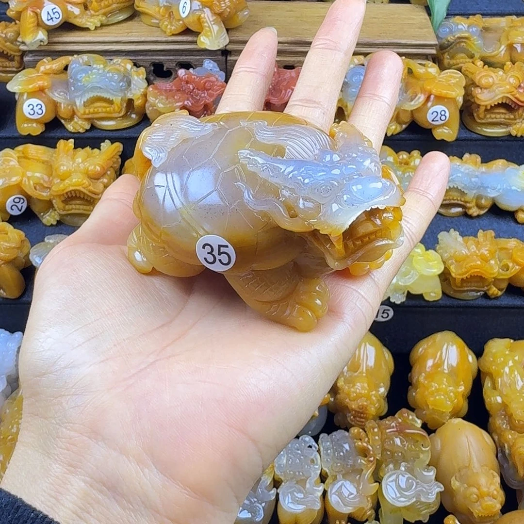 功***宸石英质玉（黄龙玉）未镶嵌摆件